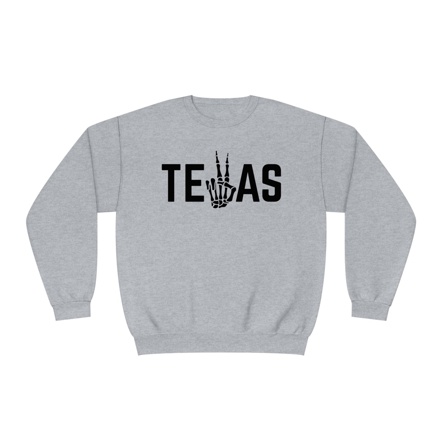 Texas Skeleton Peace - Woman's NuBlend® Crewneck Sweatshirt
