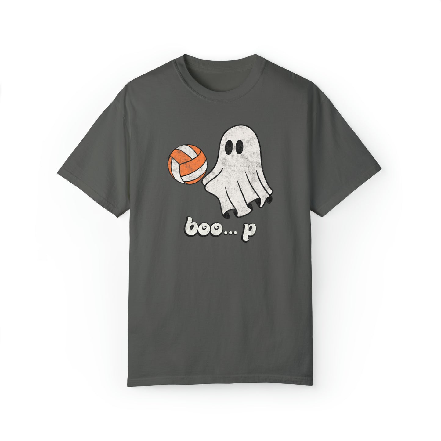 Volleyball Ghost Big Halloween Shirt - Comfort Colors