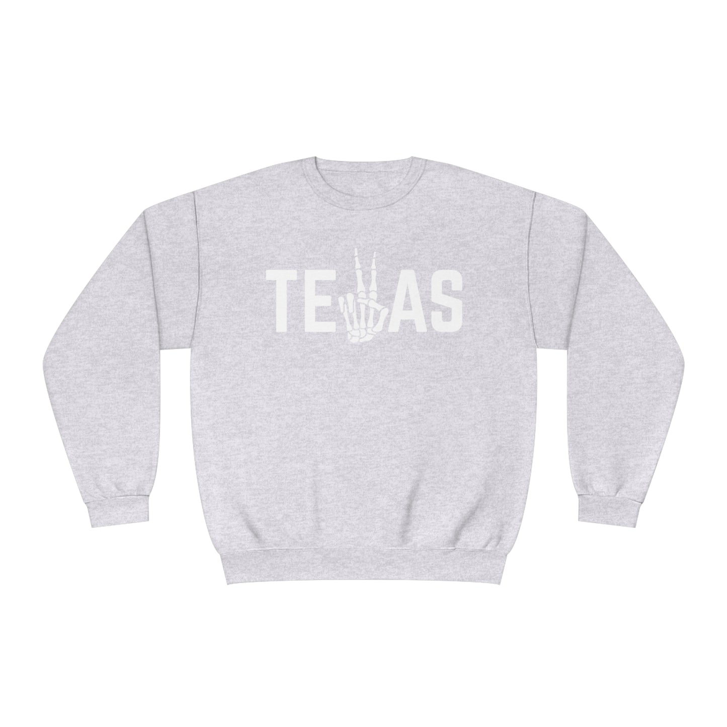 Texas Skeleton Peace - Woman's NuBlend® Crewneck Sweatshirt