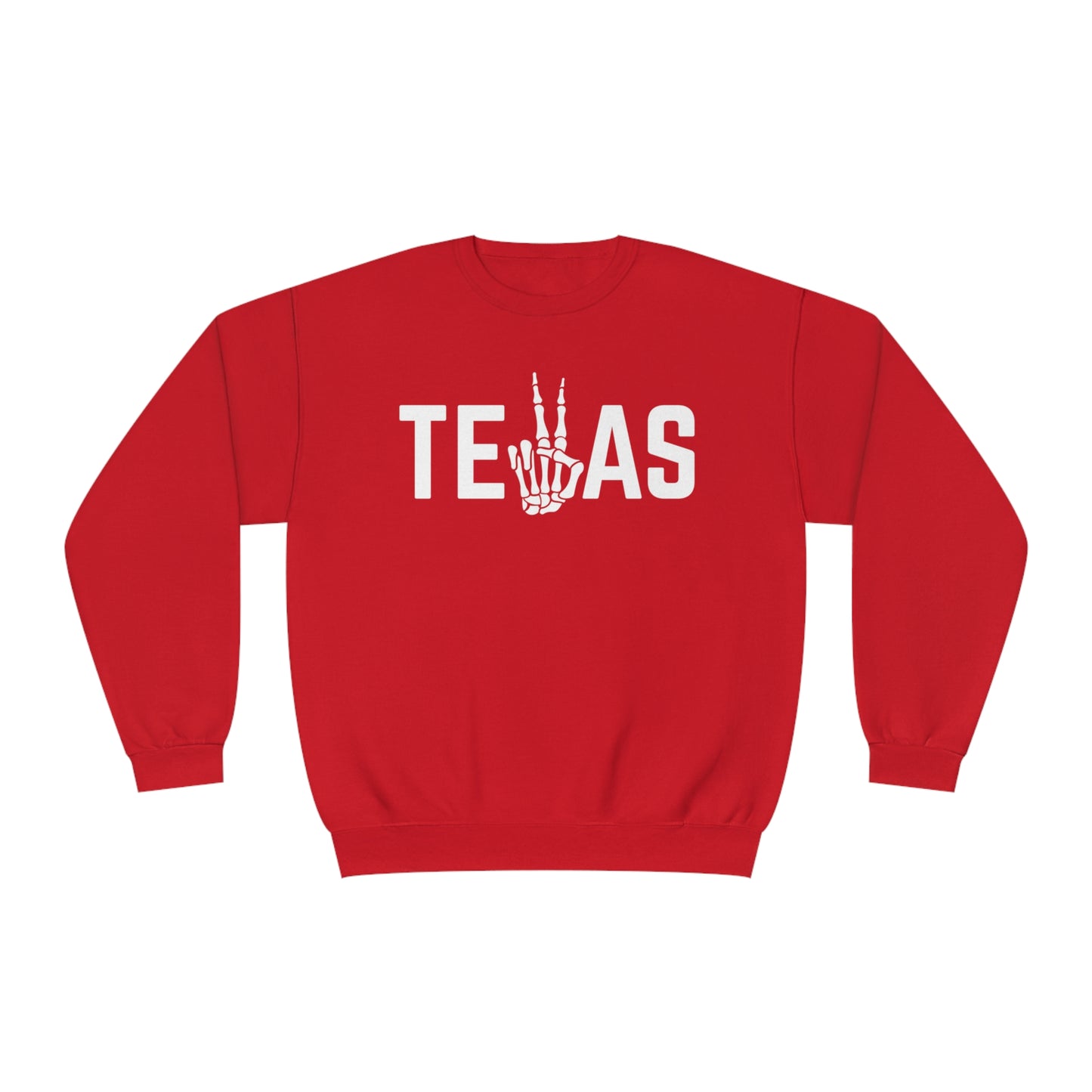 Texas Skeleton Peace - Woman's NuBlend® Crewneck Sweatshirt