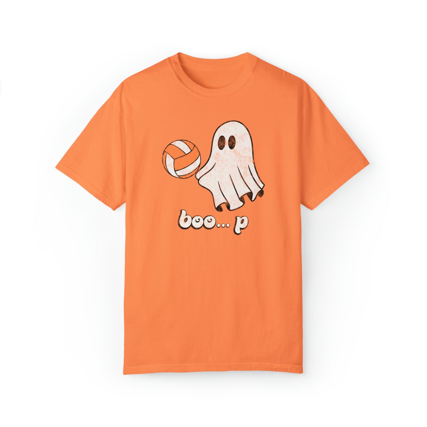 Volleyball Ghost Big Halloween Shirt - Comfort Colors