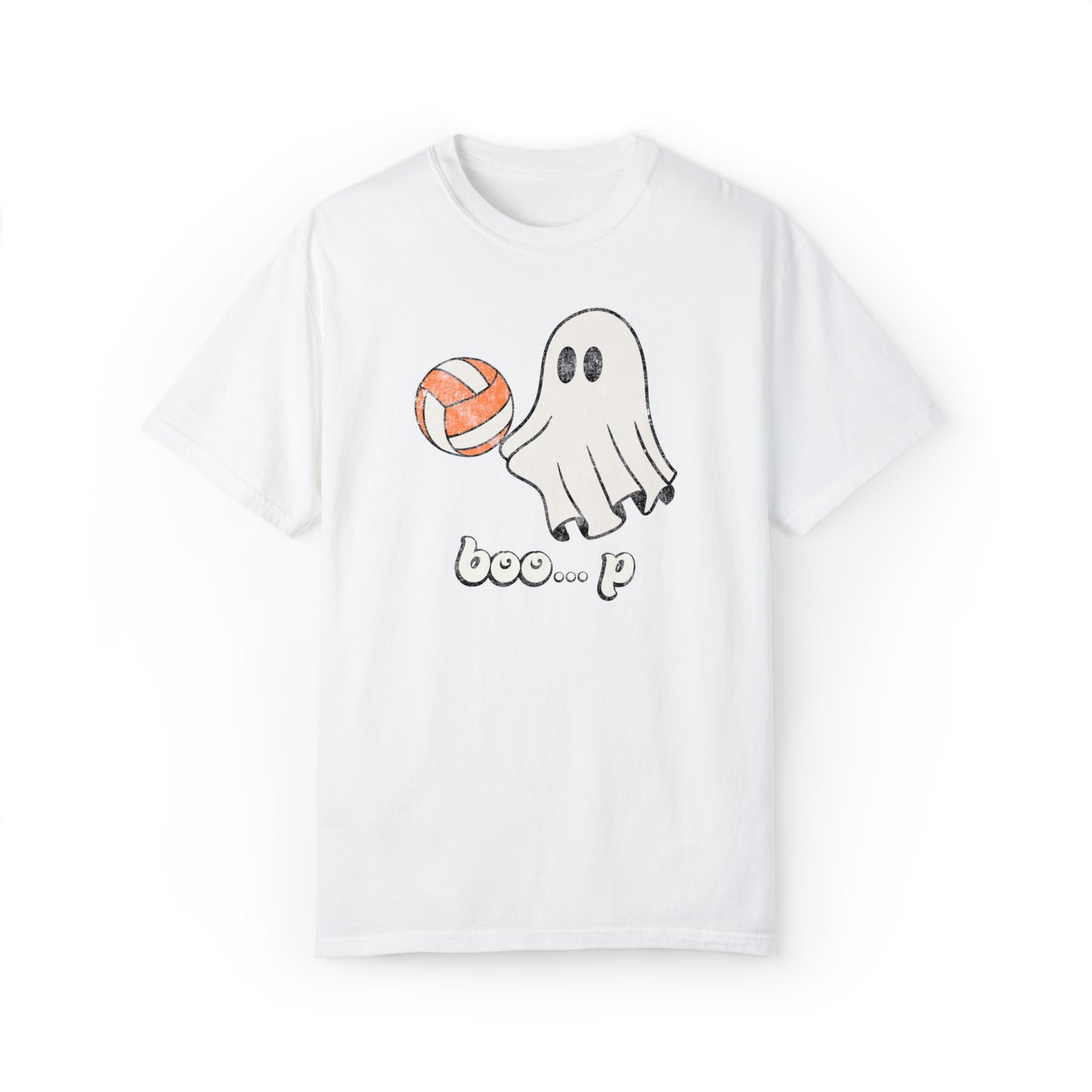 Volleyball Ghost Big Halloween Shirt - Comfort Colors