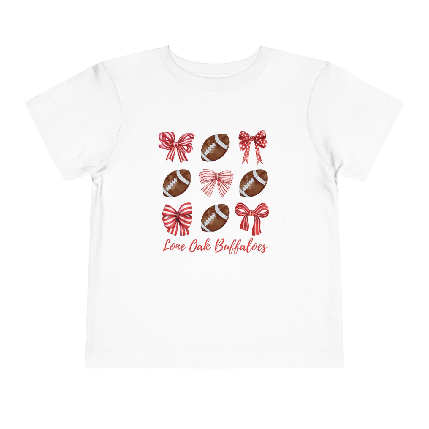 FOOTBALL & BOWS-LO - Toddler Short Sleeve Tee