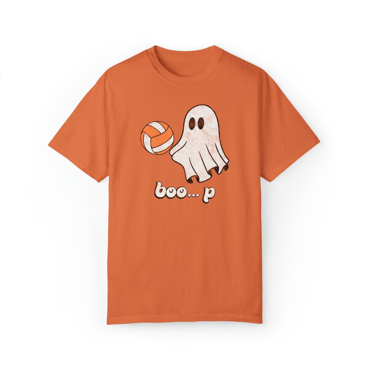 Volleyball Ghost Big Halloween Shirt - Comfort Colors