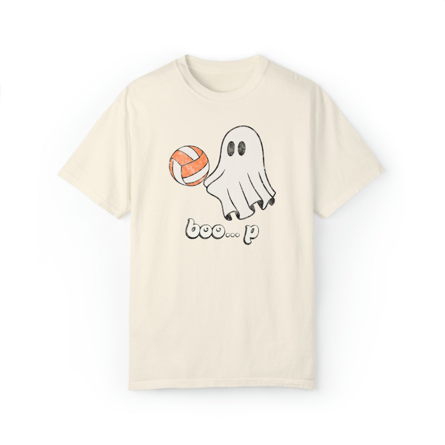 Volleyball Ghost Big Halloween Shirt - Comfort Colors