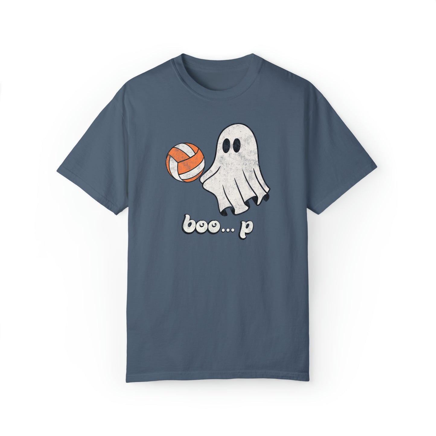 Volleyball Ghost Big Halloween Shirt - Comfort Colors