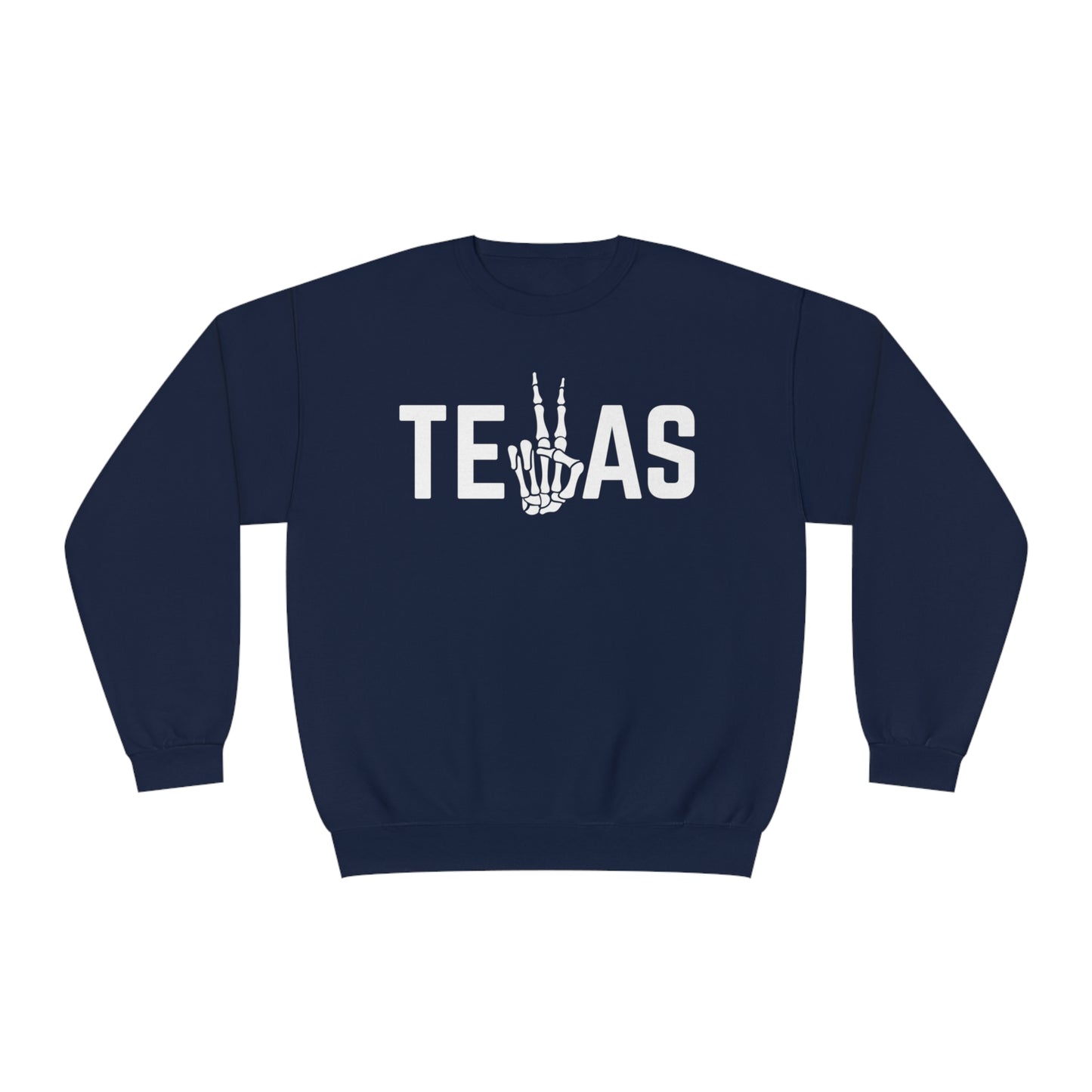 Texas Skeleton Peace - Woman's NuBlend® Crewneck Sweatshirt