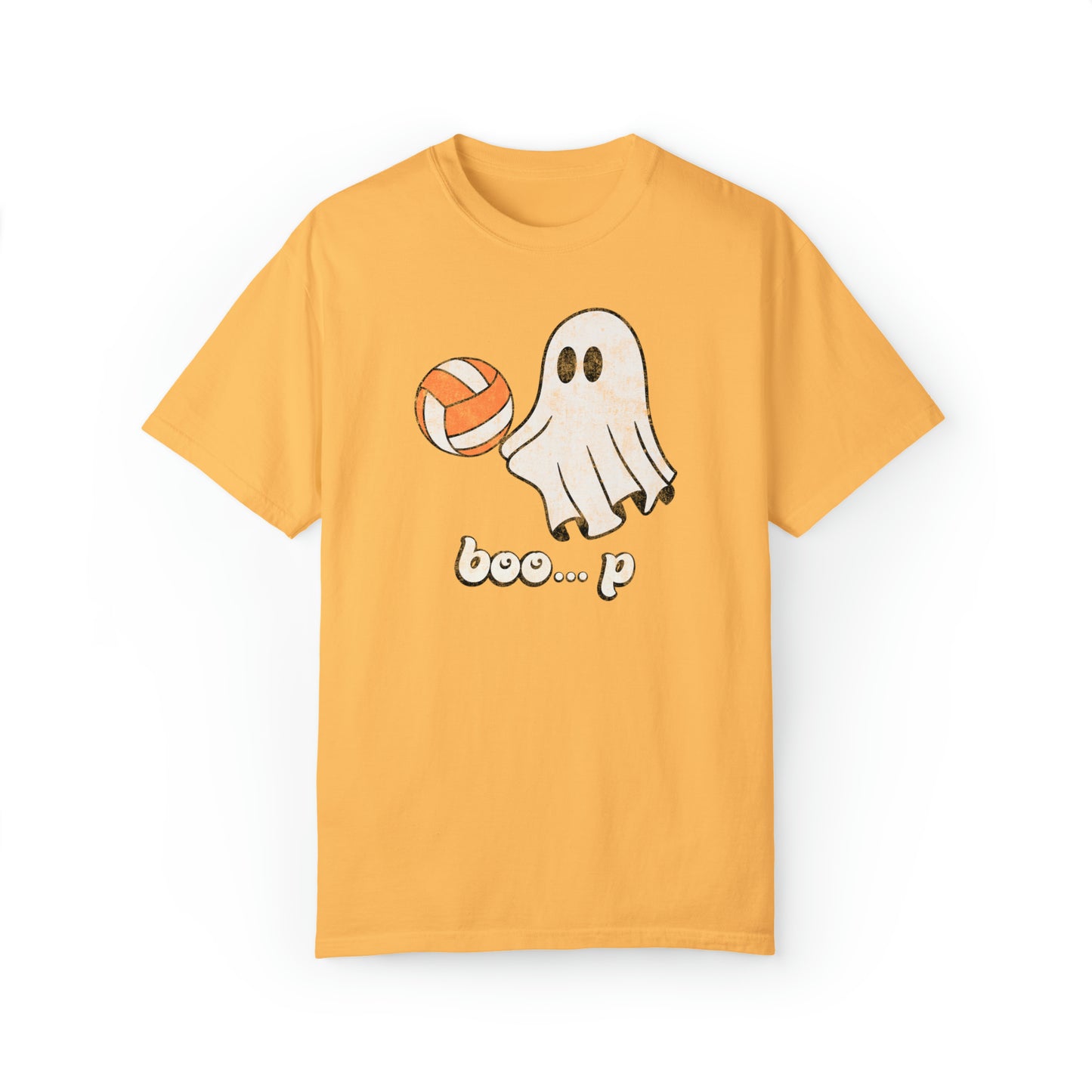 Volleyball Ghost Big Halloween Shirt - Comfort Colors