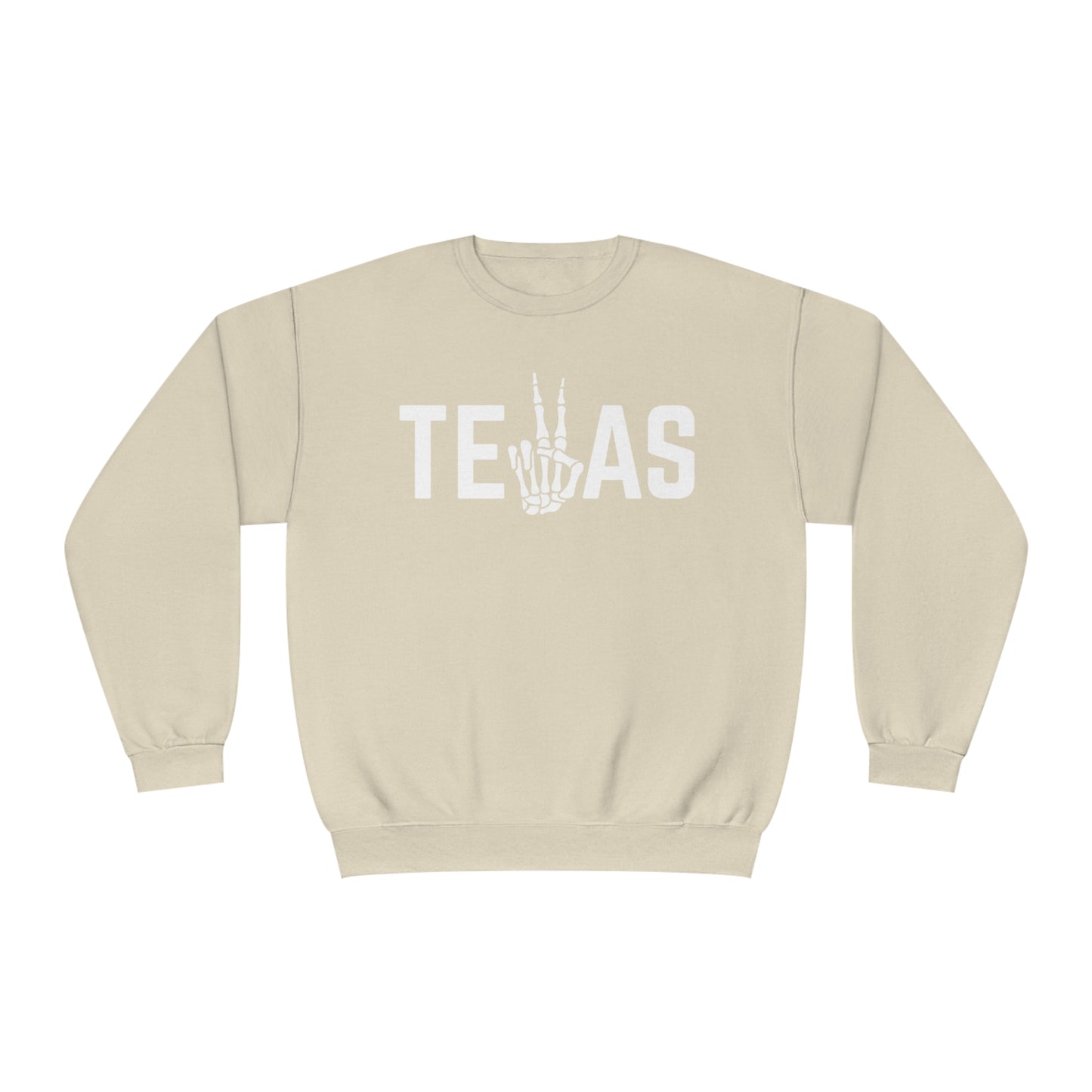 Texas Skeleton Peace - Woman's NuBlend® Crewneck Sweatshirt