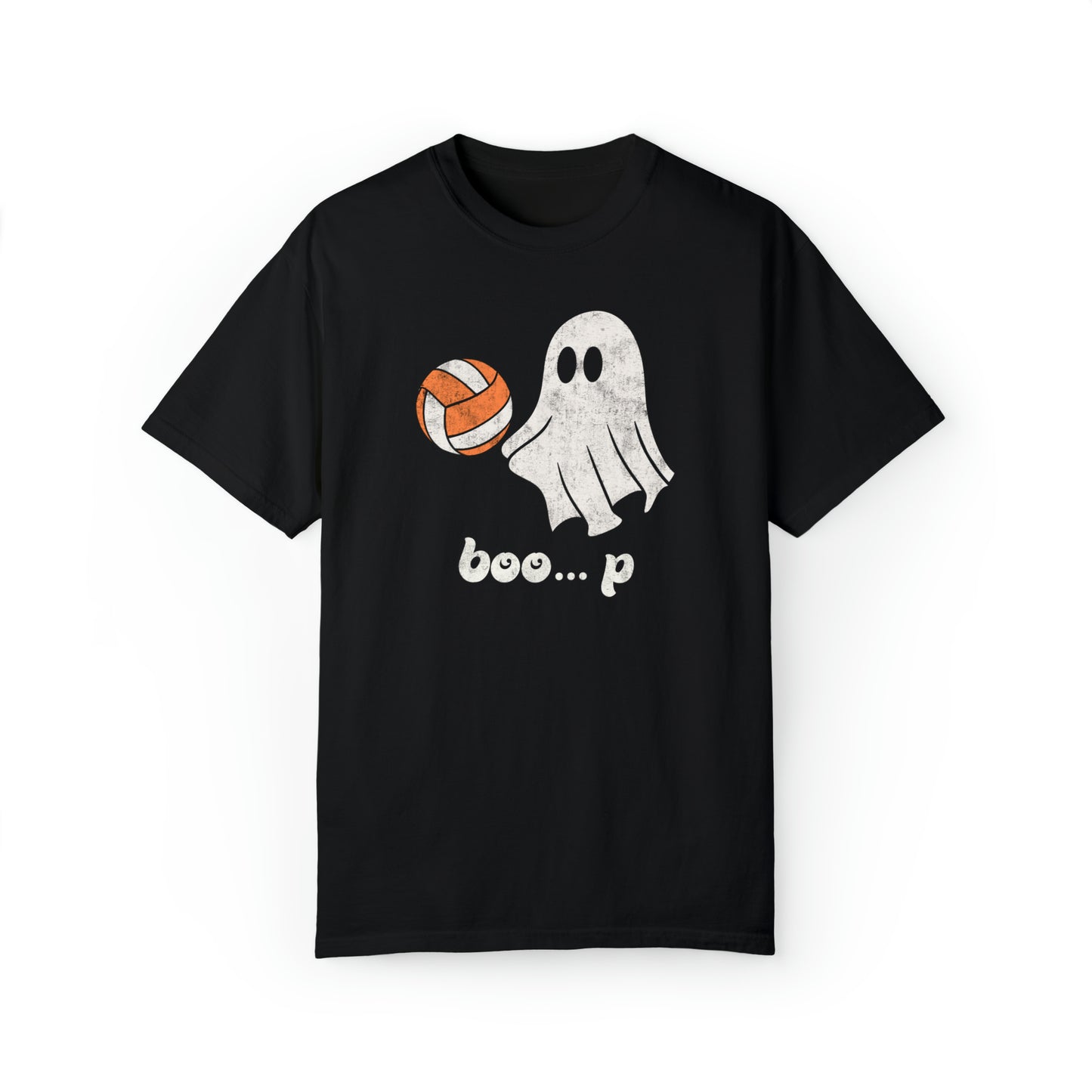 Volleyball Ghost Big Halloween Shirt - Comfort Colors