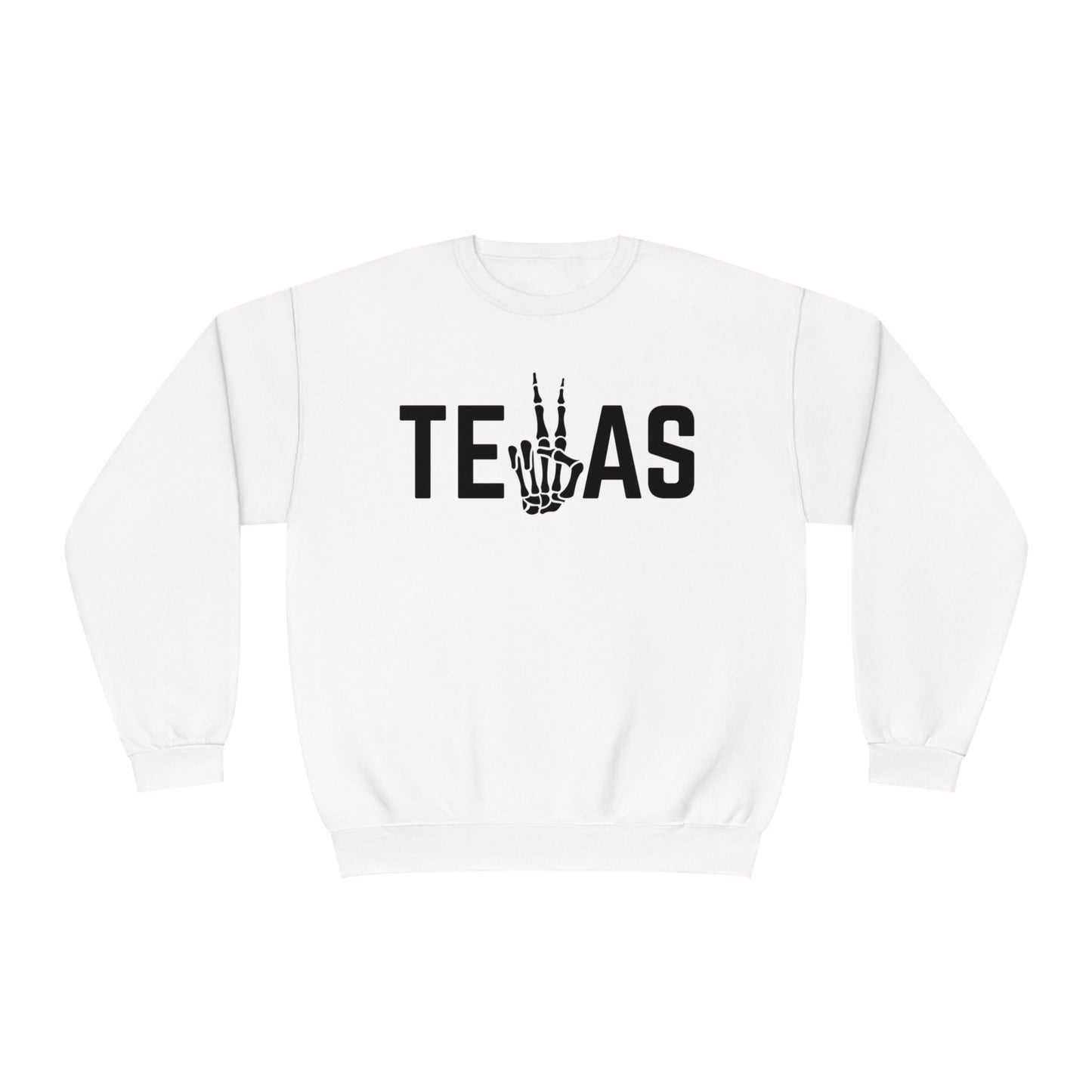 Texas Skeleton Peace - Woman's NuBlend® Crewneck Sweatshirt