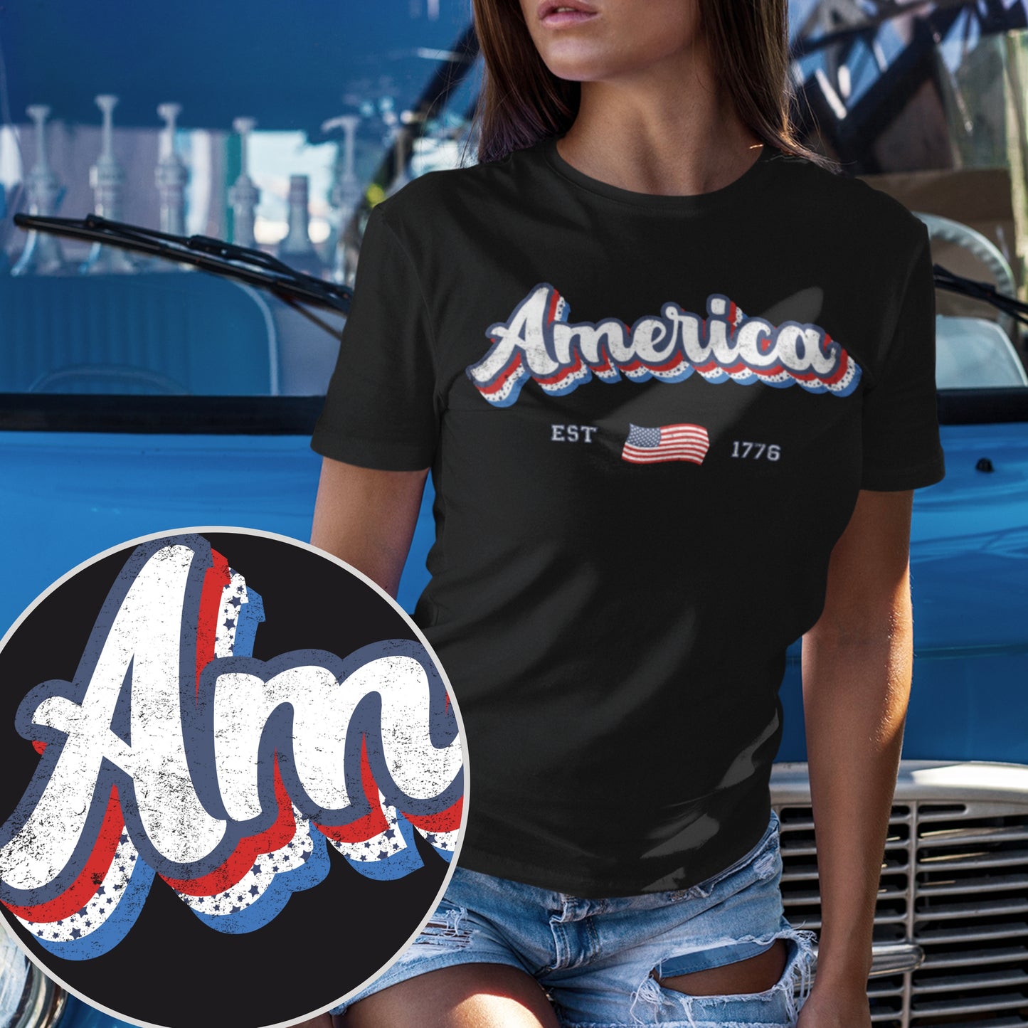 AMERICA est. 1776 - Bella+Canvas Short Sleeve Tee